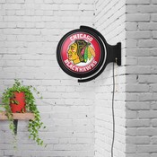 Chicago Blackhawks: Original Round Illuminated Rotating Wall Sign, NHCHIC-115-01