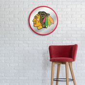 Chicago Blackhawks: Modern Disc Mirrored Wall Sign, AGS-NHCHIC-235-01A