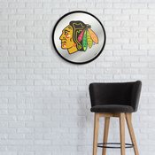 Chicago Blackhawks: Modern Disc Mirrored Wall Sign, AGS-NHCHIC-235-01A