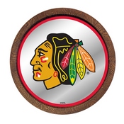 Chicago Blackhawks: Barrel Top Mirrored Wall Sign, AGS-NHCHIC-245-01A