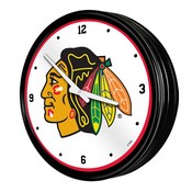 Chicago Blackhawks: Illuminated Retro Diner Wall Clock, NHCHIC-550-01