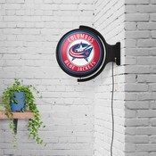 Columbus Blue Jackets: Original Round Illuminated Rotating Wall Sign, NHCOLU-115-01