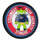 Columbus Blue Jackets: Stinger - Round Slimline Lighted Wall Sign, NHCOLU-130-02
