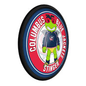 Columbus Blue Jackets: Stinger - Round Slimline Lighted Wall Sign, NHCOLU-130-02