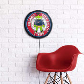 Columbus Blue Jackets: Stinger - Round Slimline Lighted Wall Sign, NHCOLU-130-02