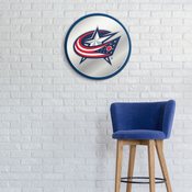 Columbus Blue Jackets: Modern Disc Mirrored Wall Sign (NHCOLU-235-01), AGS-NHCOLU-235-01A