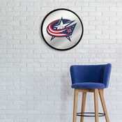 Columbus Blue Jackets: Modern Disc Mirrored Wall Sign, NHCOLU-235-01C
