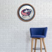 Columbus Blue Jackets: Barrel Top Mirrored Wall Sign, AGS-NHCOLU-245-01A