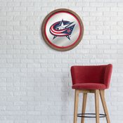 Columbus Blue Jackets: Barrel Top Mirrored Wall Sign, AGS-NHCOLU-245-01A