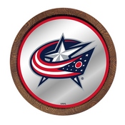 Columbus Blue Jackets: Barrel Top Mirrored Wall Sign, AGS-NHCOLU-245-01A