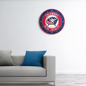 Columbus Blue Jackets: Modern Disc Wall Clock, NHCOLU-510-01