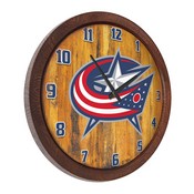 Columbus Blue Jackets: "Faux" Barrel Top Wall Clock, NHCOLU-560-01