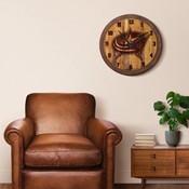 Columbus Blue Jackets: Branded "Faux" Barrel Top Wall Clock, NHCOLU-560-02