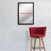 Detroit Red Wings: Logo - Framed Mirrored Wall Sign, AGS-NHDTRW-275-01A