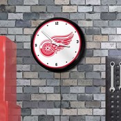 Detroit Red Wings: Illuminated Retro Diner Wall Clock, NHDTRW-550-01