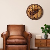 Detroit Red Wings: Branded "Faux" Barrel Top Wall Clock, NHDTRW-560-02