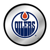 Edmonton Oilers: Modern Disc Mirrored Wall Sign, NHEDMO-235-01C