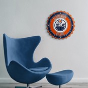 Edmonton Oilers: Bottle Cap Wall Clock, NHEDMO-540-01