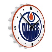 Edmonton Oilers: Bottle Cap Lighted Wall Clock, NHEDMO-545-01