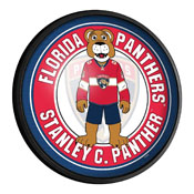 Florida Panthers: Stanley C. Panther - Round Slimline Lighted Wall Sign, NHFLOR-130-02