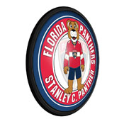 Florida Panthers: Stanley C. Panther - Round Slimline Lighted Wall Sign, NHFLOR-130-02
