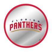 Florida Panthers: Secondary Logo - Modern Disc Mirrored Wall Sign, FNB-NHFLOR-235-02A