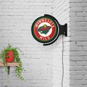Minnesota Wild: Original Round Illuminated Rotating Wall Sign, NHMINN-115-01