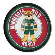 Minnesota Wild: Nordy - Round Slimline Lighted Wall Sign, NHMINN-130-02