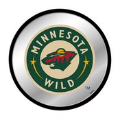 Minnesota Wild: Secondary Logo - Modern Disc Mirrored Wall Sign, FNB-NHMINN-235-02A