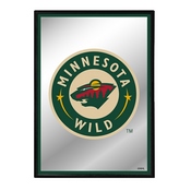 Minnesota Wild: Logo - Framed Mirrored Wall Sign, AGS-NHMINN-275-01A