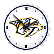 Nashville Predators: Bottle Cap Lighted Wall Clock, NHNASH-545-01