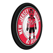 New Jersey Devils: Devil - Round Slimline Lighted Wall Sign, NHNJDV-130-02