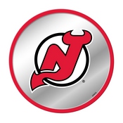 New Jersey Devils: Modern Disc Mirrored Wall Sign, AGS-NHNJDV-235-01A