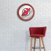 New Jersey Devils: Barrel Top Mirrored Wall Sign, AGS-NHNJDV-245-01A
