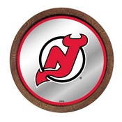 New Jersey Devils: Barrel Top Mirrored Wall Sign, AGS-NHNJDV-245-01A