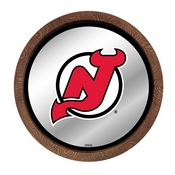New Jersey Devils: Barrel Top Mirrored Wall Sign, AGS-NHNJDV-245-01A