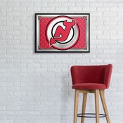New Jersey Devils: Team Spirit - Framed Mirrored Wall Sign, FNB-NHNJDV-265-02A