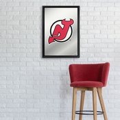 New Jersey Devils: Logo - Framed Mirrored Wall Sign, AGS-NHNJDV-275-01A