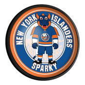 New York Islanders: Sparky - Round Slimline Lighted Wall Sign, NHNYIS-130-02