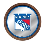 New York Rangers: Barrel Top Mirrored Wall Sign, AGS-NHNYRS-245-01A