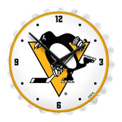 Pittsburgh Penguins: Bottle Cap Lighted Wall Clock, NHPITT-545-01