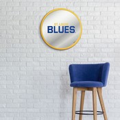 St. Louis Blues: Secondary Logo - Modern Disc Mirrored Wall Sign, FNB-NHSTLB-235-02B