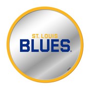 St. Louis Blues: Secondary Logo - Modern Disc Mirrored Wall Sign, FNB-NHSTLB-235-02B