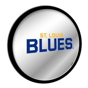 St. Louis Blues: Secondary Logo - Modern Disc Mirrored Wall Sign, FNB-NHSTLB-235-02B