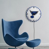 St. Louis Blues: Bottle Cap Lighted Wall Clock, NHSTLB-545-01