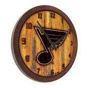 St. Louis Blues: Branded "Faux" Barrel Top Wall Clock, NHSTLB-560-02