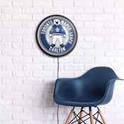 Toronto Maple Leafs: Carlton - Round Slimline Lighted Wall Sign, NHTOML-130-02