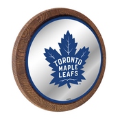 Toronto Maple Leafs: Barrel Top Mirrored Wall Sign, AGS-NHTOML-245-01A