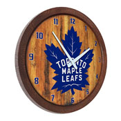 Toronto Maple Leaf: "Faux" Barrel Top Wall Clock, NHTOML-560-01