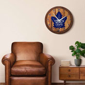 Toronto Maple Leaf: "Faux" Barrel Top Wall Clock, NHTOML-560-01
